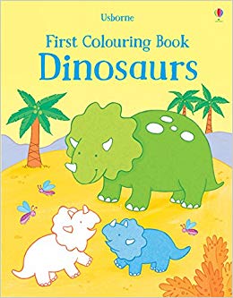 Рисование, раскраски: Dinosaurs - First colouring book [Usborne]