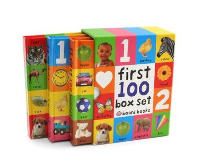 : First 100 Board Book Box Set (3 books)