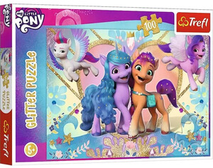 Ігри та іграшки: Пазл з блискітками «Поні, My Little Pony», 100 ел., Trefl