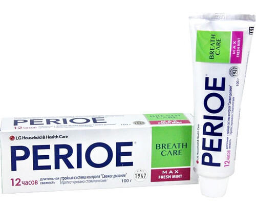 Зубные пасты, щетки и аксессуары: Зубная паста Breath Care, Max fresh mint, 100 г, Perioe