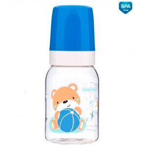 Поильники, бутылочки, чашки: Бутылочка BPA-Free Африка, 120 мл, синяя с мишкой, Canpol babies