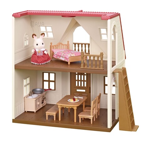 Игровые наборы: Игровой набор Уютный домик с красной крышей 5303, Sylvanian Families