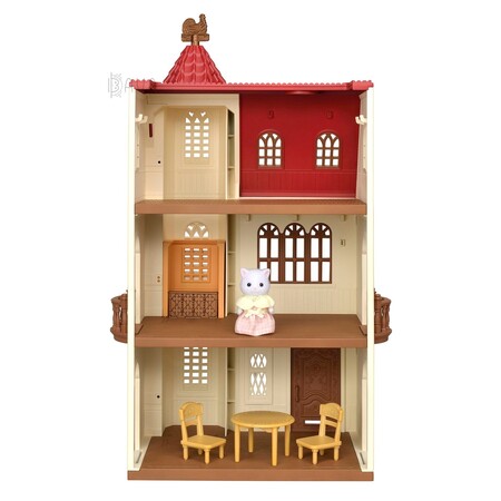Игровые наборы: Игровой набор Трехэтажный дом с флюгером и лифтом 5493, 5400, Sylvanian Families