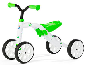 Детский транспорт: Беговел Quadie четырехколесный бело-зеленый