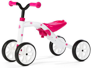 Детский транспорт: Беговел Quadie четырехколесный бело-розовый