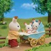 Игровой набор Шоколадные Кролики-двойняшки с коляской 5432, Sylvanian Families дополнительное фото 2.
