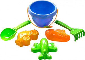 Развивающие игрушки: Песочный набор, Кроха (синее ведро), Numo toys