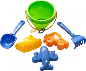 Игры и игрушки: Песочный набор, Кроха (зеленое ведро), Numo toys