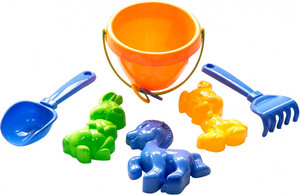 Игры и игрушки: Песочный набор, Кроха (оранжевое ведро), Numo toys