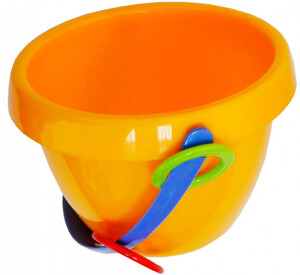 Розвивальні іграшки: Ведерко для песка Кроха (оранжевое), Numo toys