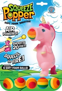 Игры и игрушки: Игрушка «Стреляющая зверюшка» Единорог розовый, Poppers