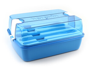 Дитячий посуд і прибори: Ланч-бокс із столовим приладдям Maxx Blue, Herevin (Solmazer)