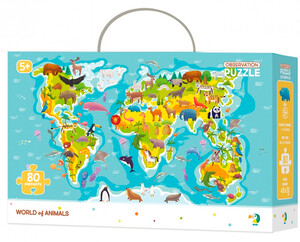 Ігри та іграшки: Пазл Карта Мира Животные, Dodo