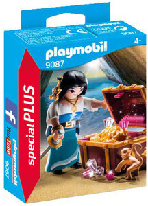 Ігри та іграшки: Игровой набор Женщина-пират с сокровищами, Playmobil