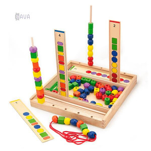 Начальная математика: Обучающий набор «Шнуровка логика», Viga Toys