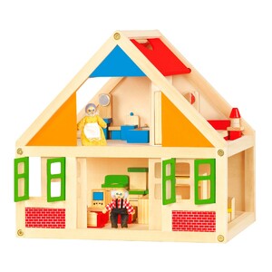 Ігри та іграшки: Дерев'яний ігровий набір «Ляльковий будиночок» 56254, Viga Toys