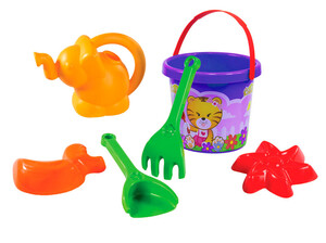 Розвивальні іграшки: Набір для піску Тигреня з лійкою (фіолетовий), 6 елементів, Тигрес