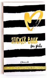 Щоденники, розмальовки та наліпки: Книга з наклейками (30 аркушів), Sticker book for girls, Chicardi
