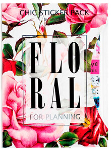 Щоденники, розмальовки та наліпки: Набір наклейок Floral (6 аркушів), Sticker pack, Chicardi