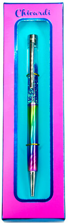 Ручки і маркери: Ручка кулькова з глітером Rainbow в подарунковій упаковці, Chicardi