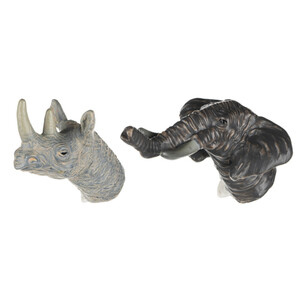Игры и игрушки: Игровой набор «Пальчиковый театр: носорог и слон», Same Toy