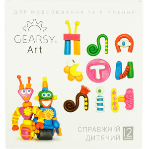 Лепка и пластилин: Пластилин, 12 цветов, Gearsy Art