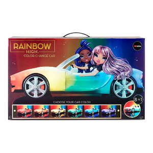 Ігри та іграшки: Машинка для ляльки Rainbow High — «Різнокольорове сяйво»