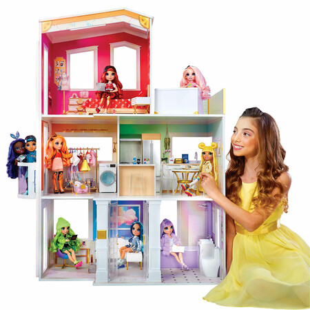 Домики и мебель: Игровой набор Rainbow High «Дом для кукол: модный кампус»