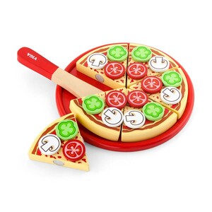 Игрушечная посуда и еда: Игрушечные продукты Viga Toys Пицца из дерева
