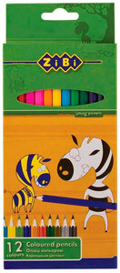 Товары для рисования: Карандаши цветные Standart, 12 цветов, ZiBi
