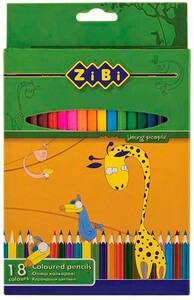 Товары для рисования: Карандаши цветные Standart, 18 цветов, ZiBi