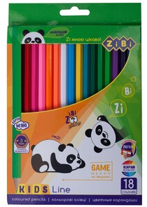 Товари для малювання: Карандаши цветные Kids line, 18 цветов, ZiBi