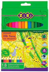Товари для малювання: Карандаши цветные Protect 18 цветов, ZiBi