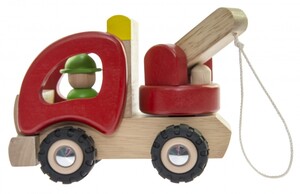 Машинка дерев'яна Евакуатор (червоний) Goki
