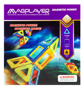 Пазлы и головоломки: Конструктор магнитный 20 ед. (MPA-20) MagPlayer