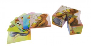 Пазлы и головоломки: Кубики деревянные Зверюшки Goki