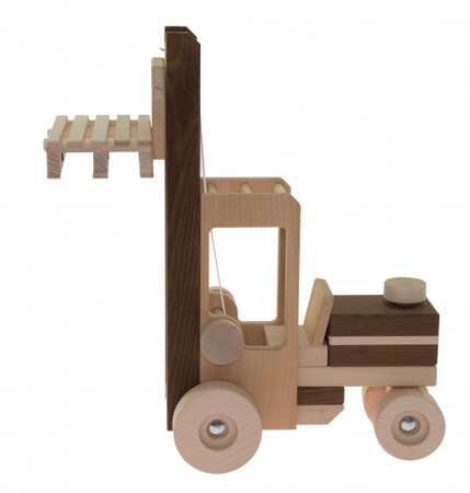Строительная техника: Машинка деревянная Автопогрузчик (натуральный) Goki
