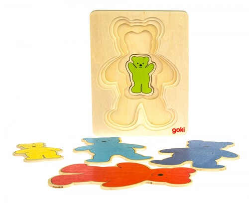 Рамки з вкладишами: Розвивальна гра Різнобарвні ведмедики Goki