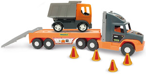Ігри та іграшки: Машина Super Tech Truck з вантажівкою, 78 см, Wader