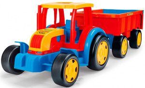 Игры и игрушки: Трактор Гигант з прицепом, 102 см