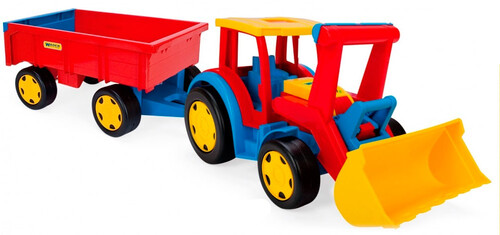 Городская и сельская техника: Трактор Гигант с прицепом и ковшом, 120 см
