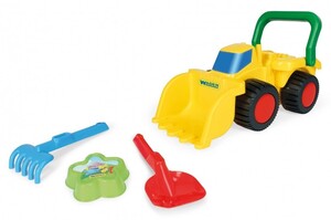 Розвивальні іграшки: Бульдозер з іграшками для піску