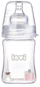 Поїльники, пляшечки, чашки: Пляшка скляна Diamond Glass Retro (150 мл) Girl