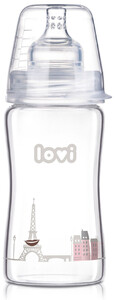 Поильники, бутылочки, чашки: Бутылочка стеклянная Diamond Glass Retro (250 мл) Girl