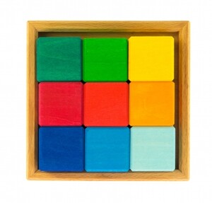 Пазли і головоломки: Конструктор дерев'яний — Різнобарвний кубик Nic
