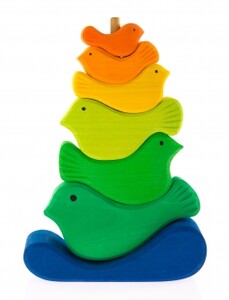 Розвивальні іграшки: Конструктор дерев'яний — Пташки Nic