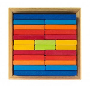 Кубики, сортеры и пирамидки: Конструктор деревянный - Разноцветная пластина Nic