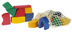 Розвивальні іграшки: Конструктор дерев'яний — Маленький кольоровий (17 ел.) Nic