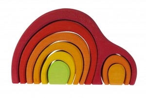 Ігри та іграшки: Конструктор дерев'яний — Будинок Арка (червоний) Nic