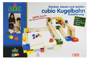 Ігри та іграшки: cubio Конструктор дерев'яний — Кулькова дорога (розширений набір) Nic